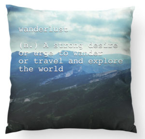 Wanderlust pillow best friend gift