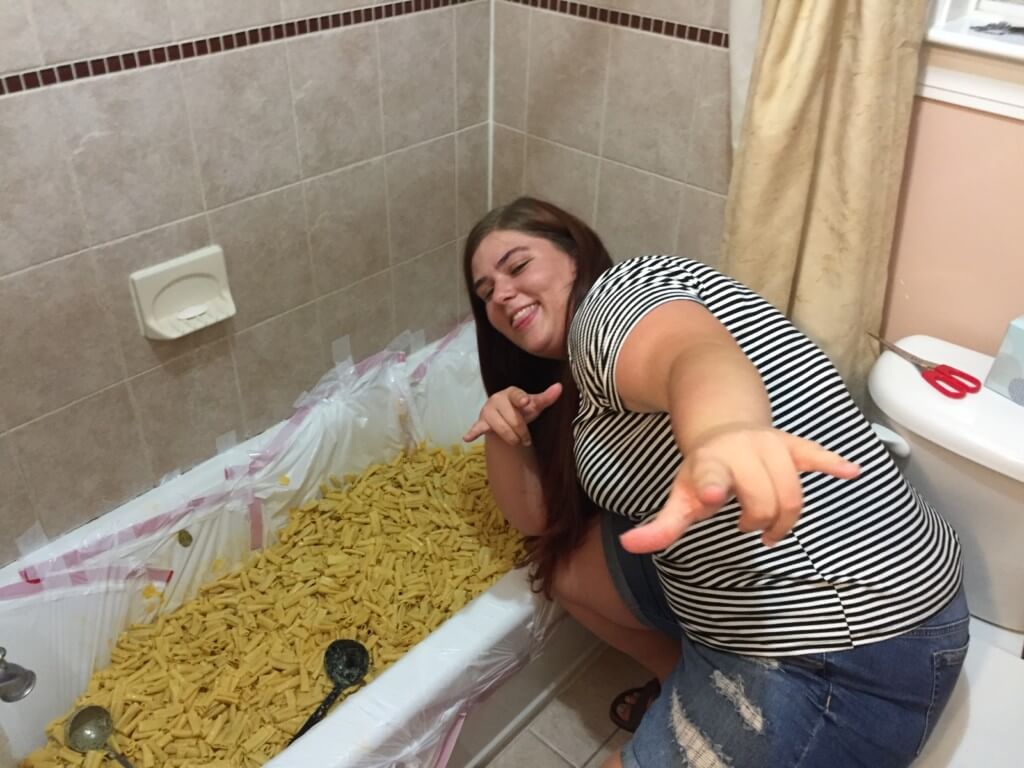 21st birthday macaroni bath tub
