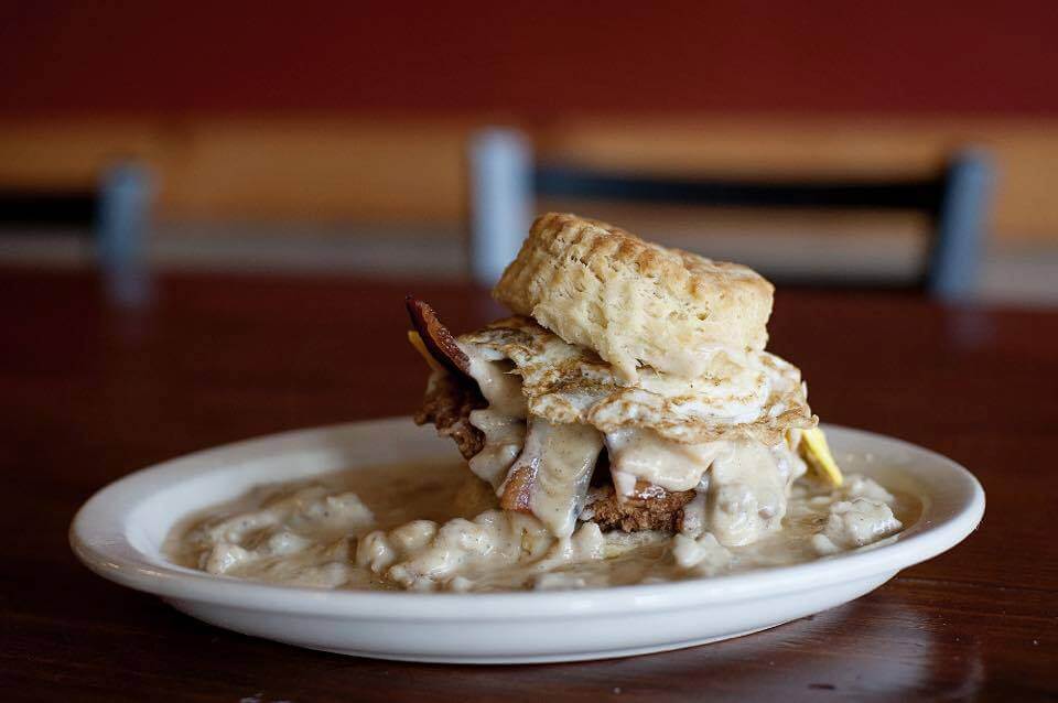 Biscuits and gravy are delicious from Maple Street Biscuit Company.