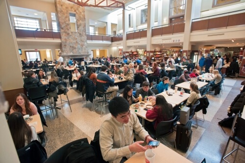 Lower Dining Hall at BC's campus has iffy coffee.