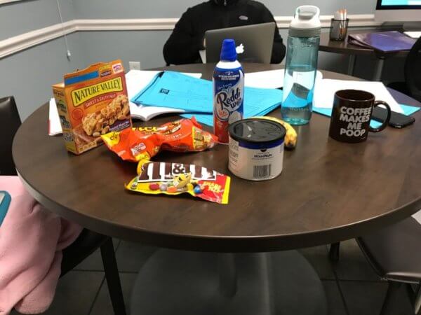 Study room snacks