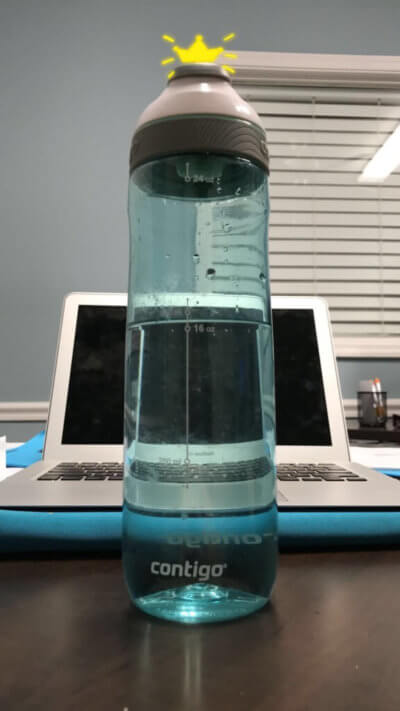 A royal water bottle