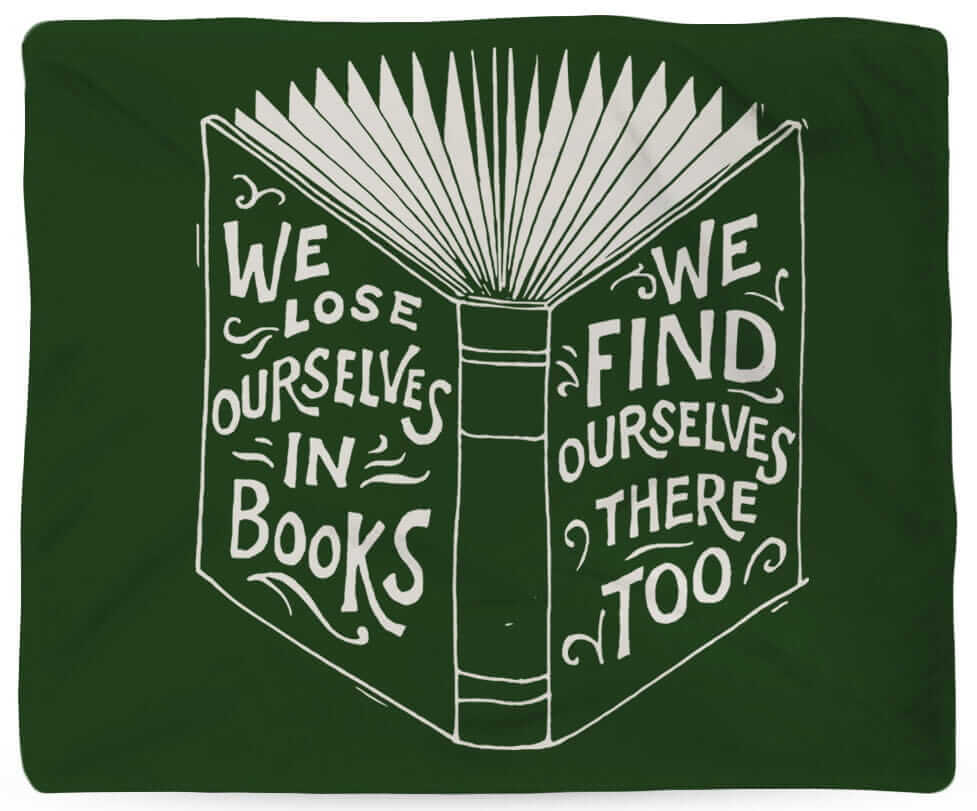 we lose ourselves in books blanket