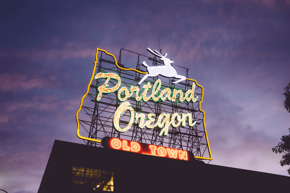 Portland, Oregon City Sign
