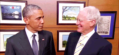 David Letterman and Obama