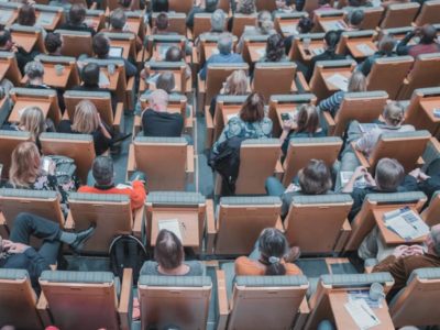 classroom full of people