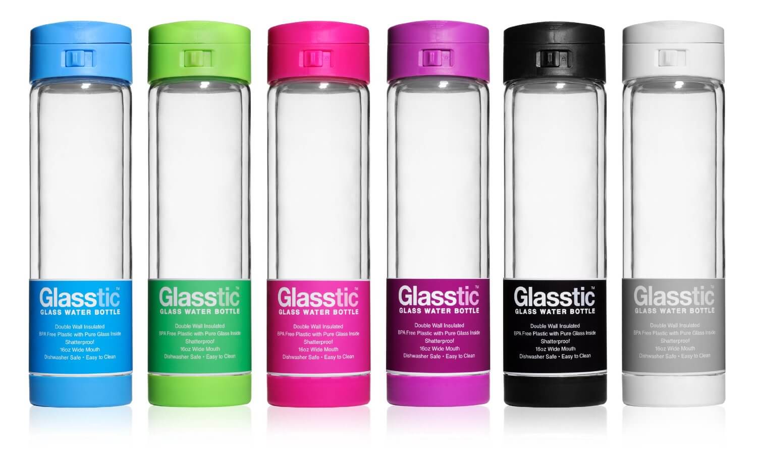 Glasstic Shatterproof Glass Water Bottle  Glass water bottle, Glass straws,  Trendy water bottles