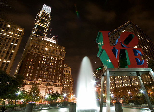 "Love Park" in Philadelphia, PA. via flickr.com