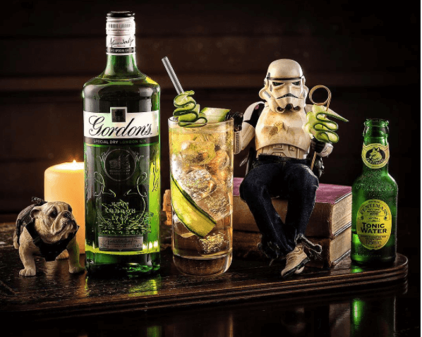 Darryll Jones instagram storm trooper drinking gin