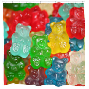 gummy bears shower curtain