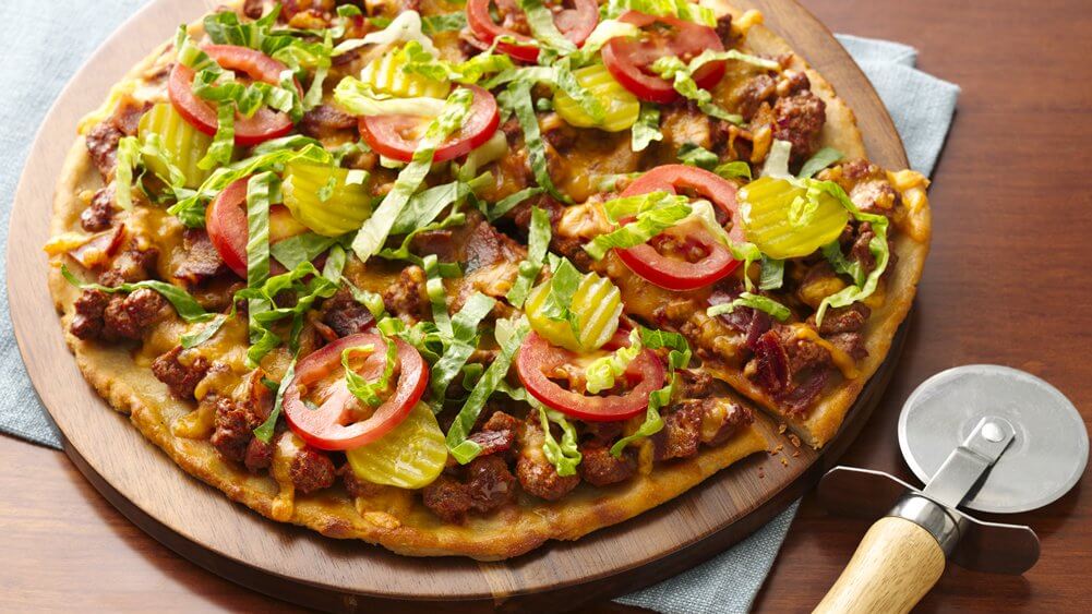 cheeseburger pizza is the perfect 4/20 snack