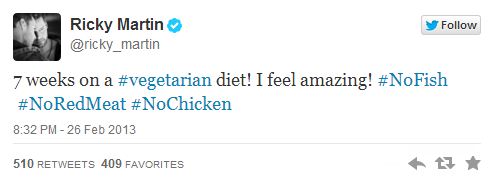 ricky-martin-vegetarian