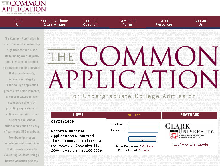 common app online