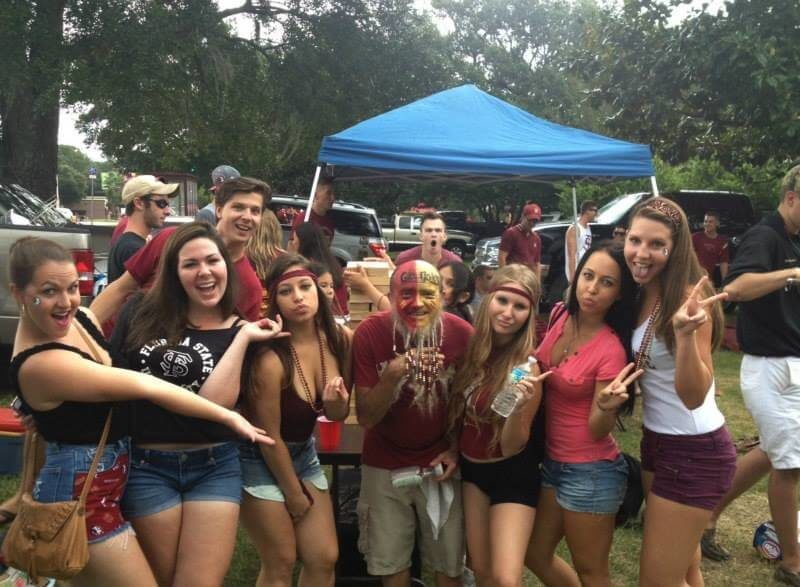 students tailgating 