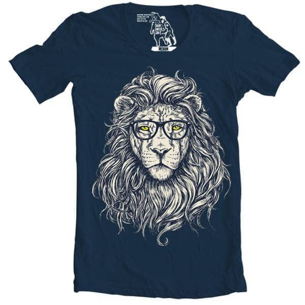 hipster lion tshirt