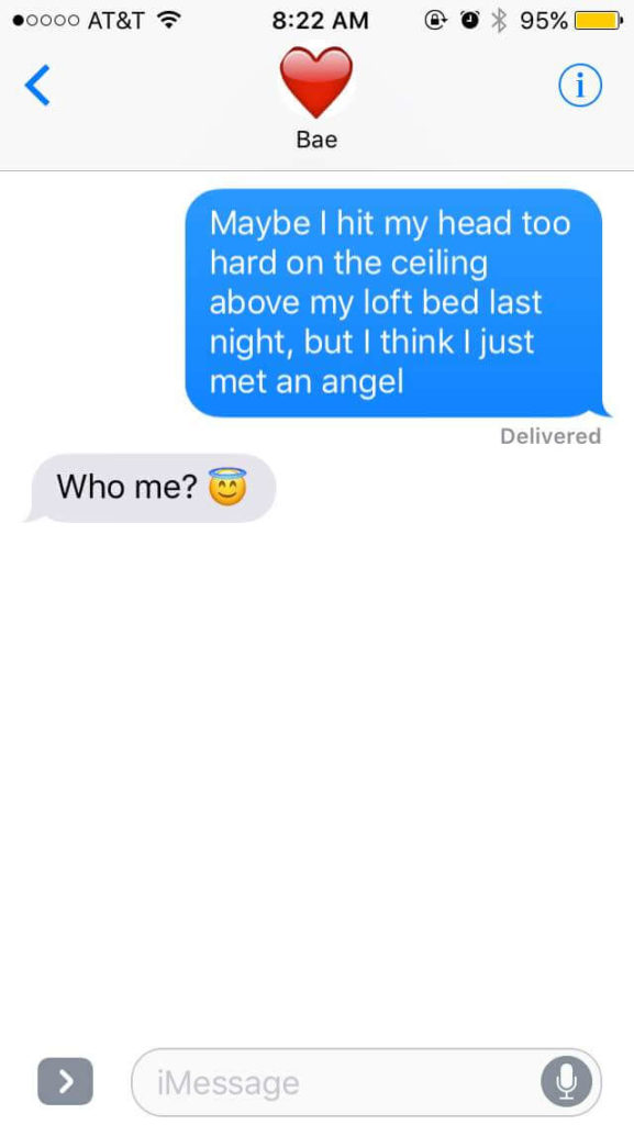 angel text pickup line