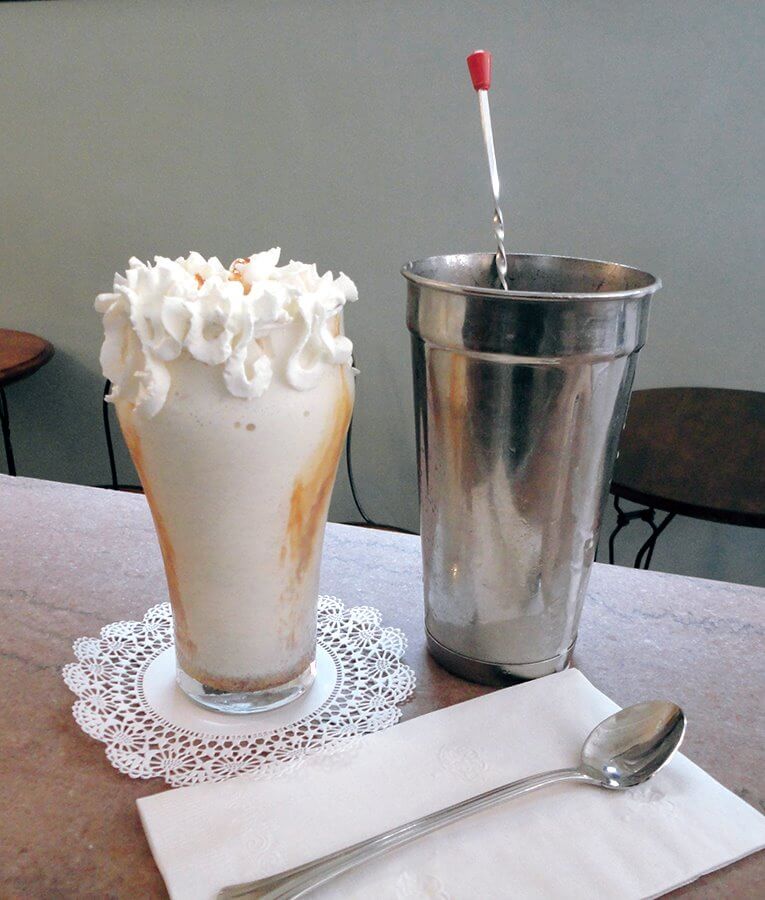a milkshake from franklin fountain in Philadelphia