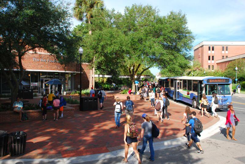 The Hub at UF is a favorite place for students to eat and do homework