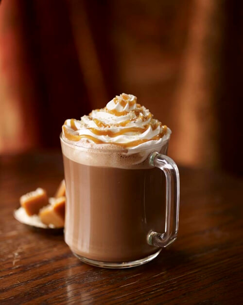 Salted Caramel Hot Chocolate drinks at Starbucks taste delicious.