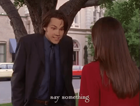 Dean from Gilmore Girls excited