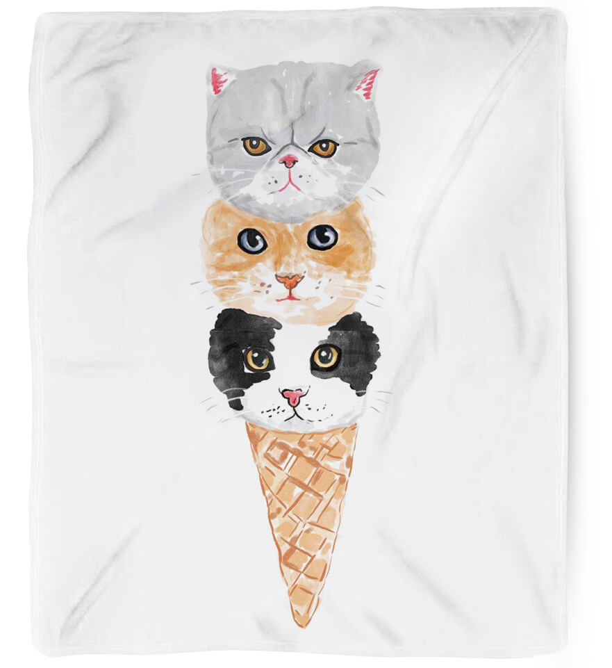 kitty cone blanket 