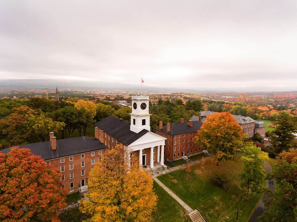 Amherst campus during fall