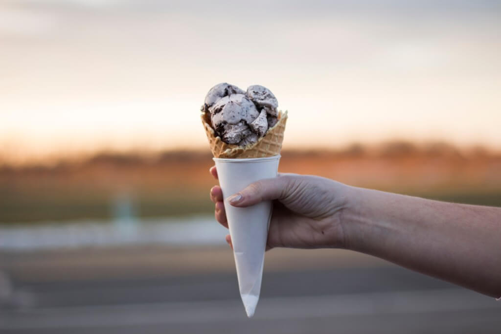 Ice cream cone on the horizon