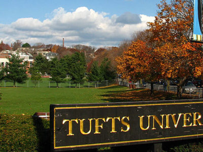 Tufts University sign