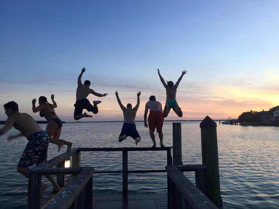 Who doesn't love jumping off the pier?