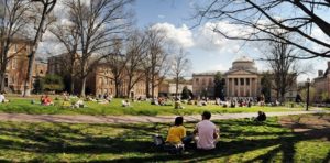 University of North Carolina Chapel Hill students on campus