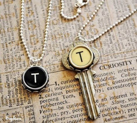 DIY Typewriter Jewelry for your Hipster Friend