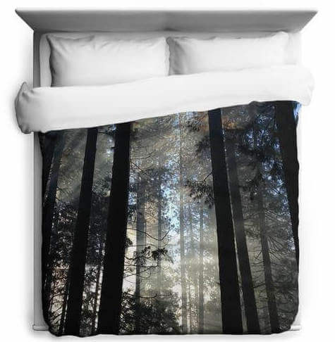 Let the "light through" duvet cover get you through finals week.