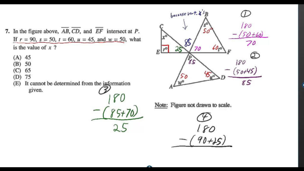 practice question for SAT math test