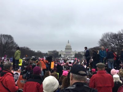 The sea of pink pussyhats looked impressive at the Women's March.