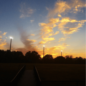 Flavet Field at sunset