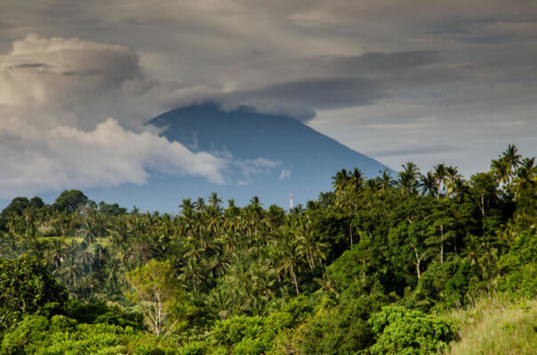 Biking adventures on a Balinese volcano in Indonesia.