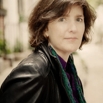 This picture shows Prof. Jeanne McGinn from the Curtis Institute in a leather jacket.