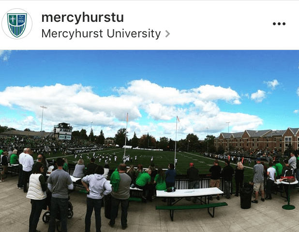 Mercyhurst tailgate at a football game