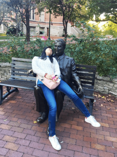 Snap a pic with Herman B. Wells at Indiana University.