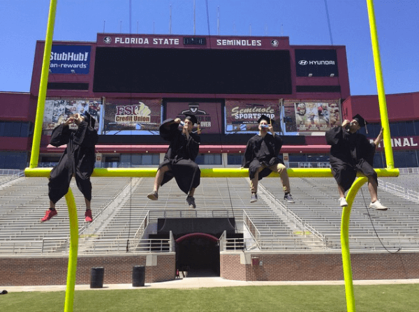 Take a Y-bomb on the goalpost in Doak before you graduate. If that's not one of the biggest signs you went to FSU, I don't know what is.