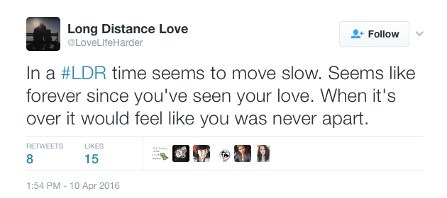 long-distance relationship tweet