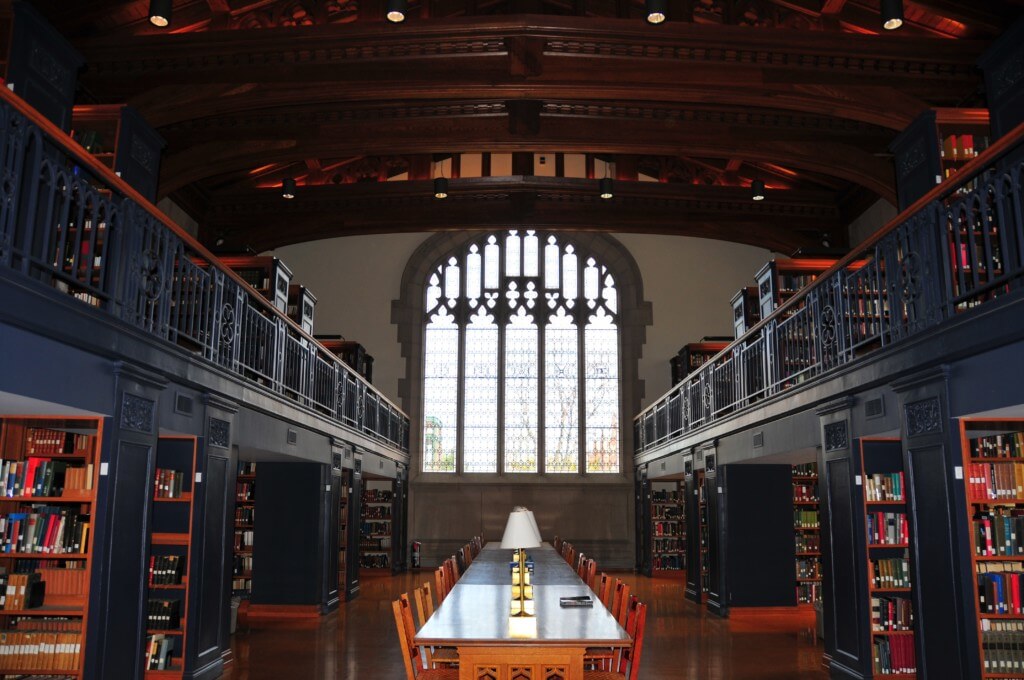 Vassar has a beautiful library perfect for studying.