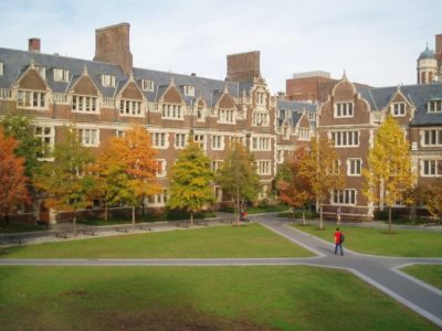 The University of Pennsylvania quad looks beautiful in the fall.