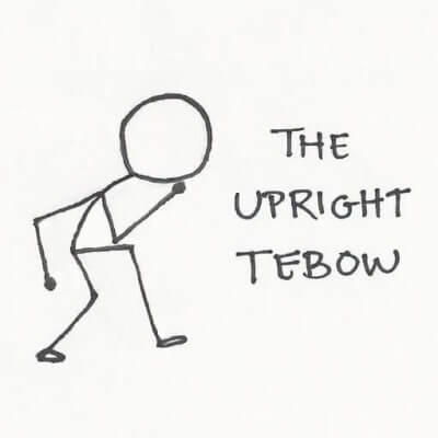 Crouch like Tebow and receive the power.