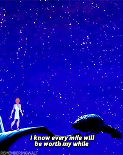 Hercules singing "Go the Distance" to the stars is inspirational.