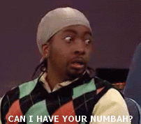 Can I have your number?