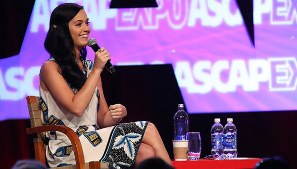 Katy Perry speaking at the ASCAP Music Expo. 