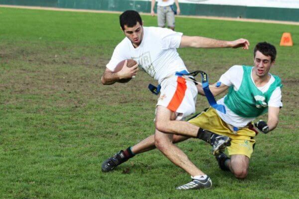 Intramurals at Walla Walla involve flag football and other sports.