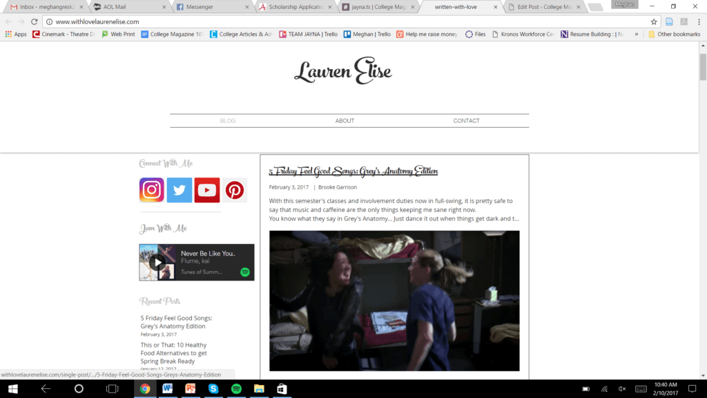 you can create a personal blog when building your first website