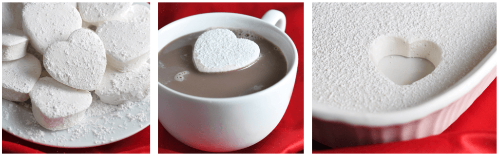 Valentine's Day Picnic needs heart shaped marshmallows and hot chocolate